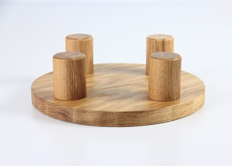 Wooden Tripod Platter Cum Cake Dish