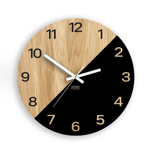 Wooden Clock Double Shade