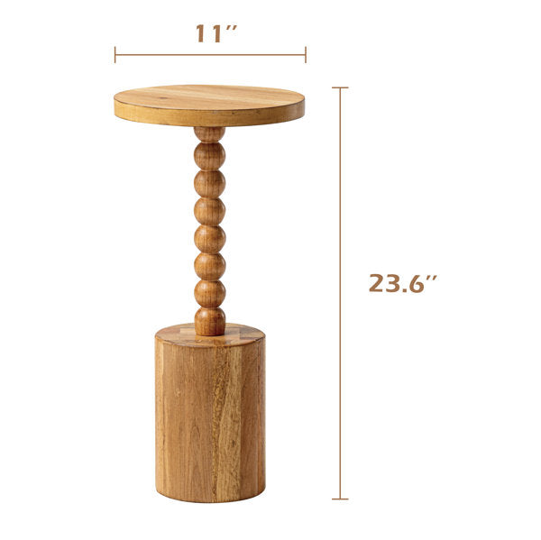 Wooden Round Ribbon End Table