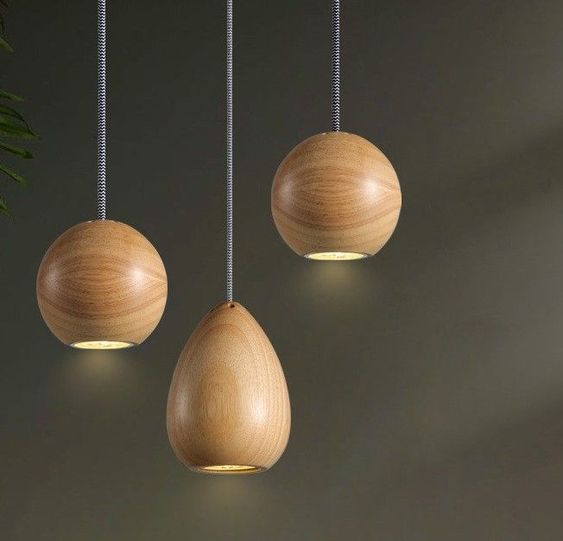 Wooden Drop Light